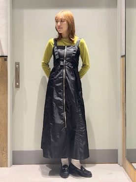 「RAGEBLUE（レイジブルー）のアイテム（ジャンパースカート）」を使った、kmk612stさん（レディース・164cm）の秋コーディネート