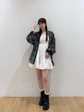 「シアーシャツ」｜nanaさん（骨格ストレート・レディース・158cm）の夏コーディネート