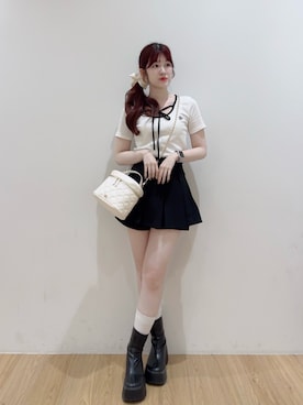 「INGNI（イング）のアイテム（バッグ）」を使った、nanaさん（レディース・158cm）の春コーディネート