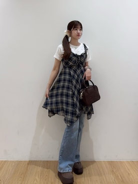 「アイテム（ワンピース/ドレス）」を使った、nanaさん（レディース・158cm）の夏コーディネート