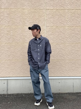 「ITEMS URBANRESEARCH（アイテムズ アーバンリサーチ）のベイカーパンツ（その他パンツ、その他）」を使った、tsubasaさん（メンズ・170cm）の春コーディネート