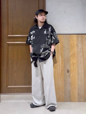 「アイテム（スウェットパンツ）」を使った、yhide05さん（メンズ・165cm・20代）の夏コーディネート