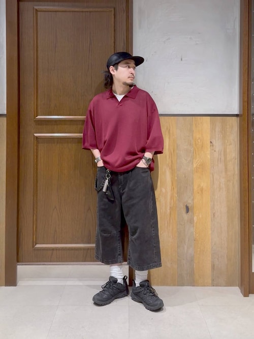 ヴィンテージライクデニム6分丈バレルパンツ