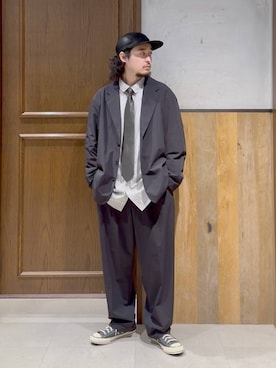 「アイテム（ネクタイ）」を使った、yhide05さん（メンズ・165cm）の夏コーディネート