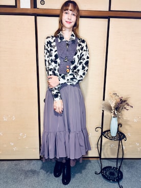 「アイテム（リング）」を使った、Elli👩🏻‍🦰高身長細身コーデさん（レディース・175cm・30代）の秋コーディネート