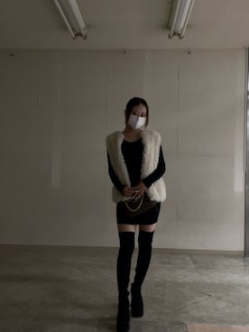 「EMODA（エモダ）のアイテム」を使った、ユイさん（レディース・159cm）の秋コーディネート