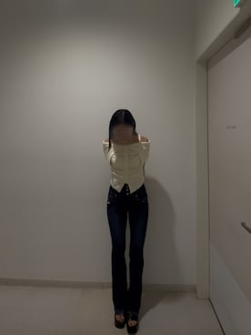 「EMODA（エモダ）のアイテム（ニット/セーター）」を使った、ユイさん（レディース・159cm）の秋コーディネート