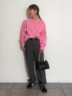 「THE SHINZONE（ザ　シンゾーン）のアイテム（スラックス）」を使った、eriさん（レディース・153cm）の冬コーディネート