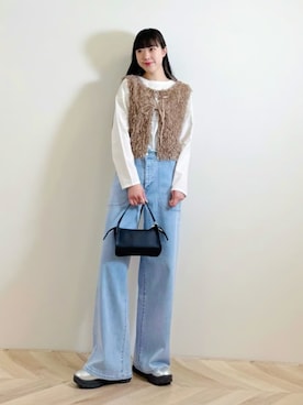 「SOMETHING（サムシング）のアイテム」を使った、eriさん（レディース・166cm）の春コーディネート
