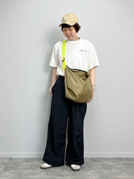 「Gramicci（グラミチ）のアイテム」を使った、eriさん（レディース・165cm）の夏コーディネート
