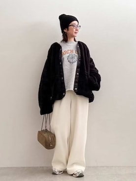 「アイテム（ブルゾン）」を使った、eriさん（レディース・148cm）の冬コーディネート