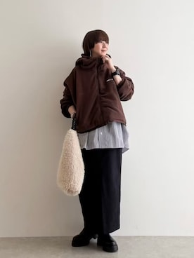 「アイテム（ブルゾン）」を使った、eriさん（レディース・148cm）の秋コーディネート