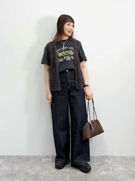 「＆MyuQ（アンドミューク）のアイテム」を使った、eriさん（レディース・165cm）の夏コーディネート
