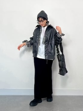 「ARMY TWILL（アーミーツイル）のアイテム（ジャケット/アウター）」を使った、eriさん（レディース・153cm）の秋コーディネート