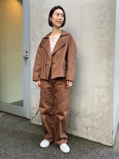 サンフェードデニム ウェーブカーブパンツ（デニムパンツ）｜GALERIE