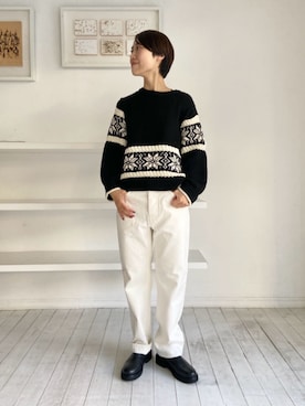 GALERIE VIEのニット/セーター（ブラック系）を使った人気ファッション