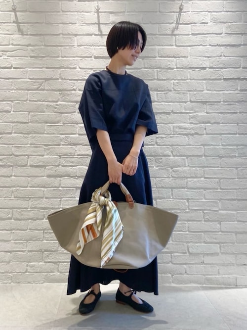 ブラウス シャツ リブコンビフレンチリネン ワイドシャツ レディース リブコンビフレンチリネン ワイドシャツ