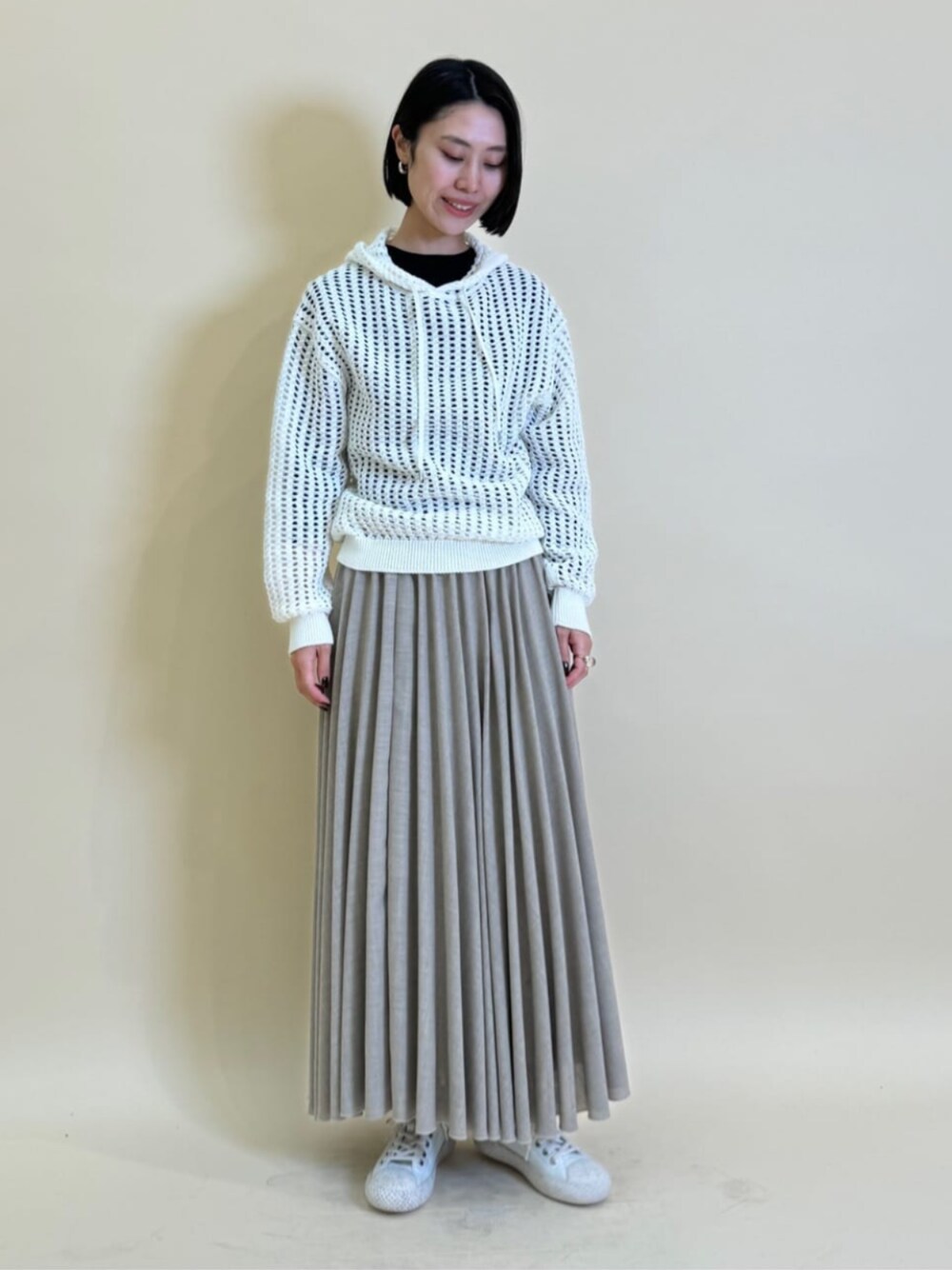GALERIE VIE（ギャルリー ヴィー）の「□リネンテクスチャー プリーツ 
