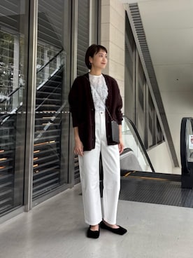 「アイテム（その他小物）」を使った、加藤ゆりさん（レディース・163cm）の秋コーディネート