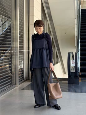 「UNITED ARROWS（ユナイテッドアローズ）のアイテム（パンツ）」を使った、加藤ゆりさん（レディース・163cm）の秋コーディネート