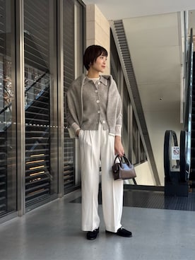 「OSOI（オソイ）のアイテム」を使った、加藤ゆりさん（レディース・163cm）の冬コーディネート