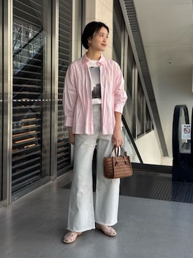 「GIANNI CHIARINI（ジャンニ キアリーニ）のアイテム」を使った、加藤ゆりさん（レディース・163cm）の春コーディネート