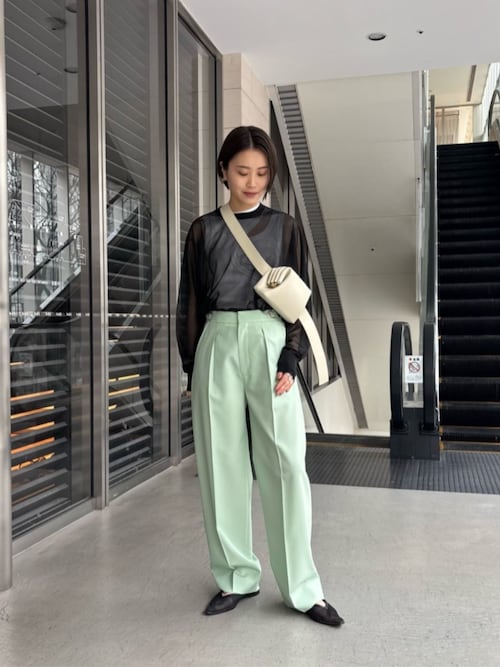 セール】＜LOEFF＞シアー クルーネック ニット プルオーバー