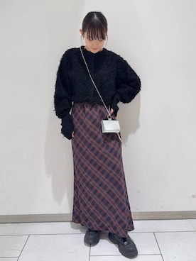 「アイテム（財布）」を使った、あおいさん（レディース・158cm）の冬コーディネート
