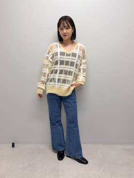 「フレアデニム」｜あおいさん（レディース・158cm・20代）の秋コーディネート