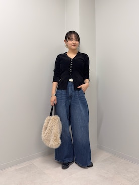 「アイテム（レインシューズ）」を使った、あおいさん（レディース・158cm・20代）の秋コーディネート