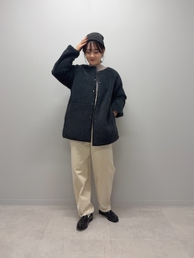 「アイテム（その他アウター）」を使った、あおいさん（レディース・158cm）の秋コーディネート