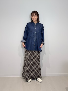 「adidas（アディダス）のadidas　TOKYO W（スニーカー）」を使った、あおいさん（レディース・158cm）の秋コーディネート