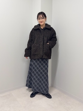「アイテム（レインシューズ）」を使った、あおいさん（レディース・158cm）の秋コーディネート