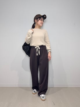 「URBAN RESEARCH（アーバンリサーチ）の『別注』New Era×URBAN RESEARCH　9TWENTY（キャップ、ブラウン系）」を使った、あおいさん（レディース・158cm）の冬コーディネート