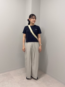 「RODE SKO（ロデスコ）のアイテム」を使った、あおいさん（レディース・158cm）の夏コーディネート