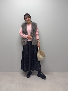 「RODE SKO（ロデスコ）のアイテム」を使った、あおいさん（レディース・158cm）の秋コーディネート