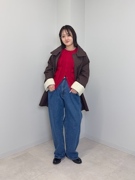 「KBF（ケイビーエフ）のアイテム」を使った、あおいさん（レディース・158cm）の春コーディネート