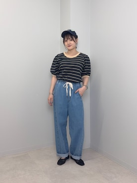 「URBAN RESEARCH DOORS（アーバンリサーチドアーズ）のアイテム（キャップ）」を使った、あおいさん（レディース・158cm）の春コーディネート