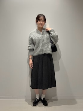 「アイテム（レインシューズ）」を使った、あおいさん（レディース・158cm）の秋コーディネート