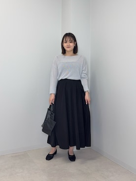 「シアーニット」｜あおいさん（レディース・158cm）の春コーディネート