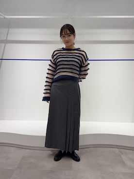 「アイテム（レインシューズ）」を使った、あおいさん（レディース・158cm）の秋コーディネート