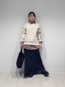 「アイテム（ハンドバッグ）」を使った、あおいさん（レディース・158cm）の秋コーディネート