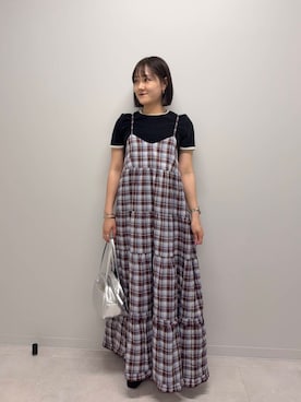 「URBAN RESEARCH Sonny Label（アーバンリサーチサニーレーベル）のアイテム（ワンピース/ドレス）」を使った、あおいさん（レディース・158cm）の夏コーディネート