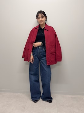 「アイテム（カバーオール）」を使った、あおいさん（レディース・158cm）の秋コーディネート