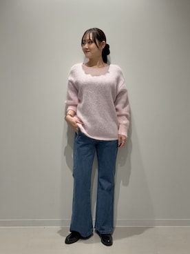 「アイテム（レインシューズ）」を使った、あおいさん（レディース・158cm）の秋コーディネート
