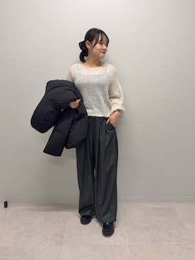 「アイテム（ダウンジャケット/コート）」を使った、あおいさん（レディース・158cm）の秋コーディネート