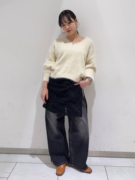 あおいさん（レディース・158cm）の冬コーディネート