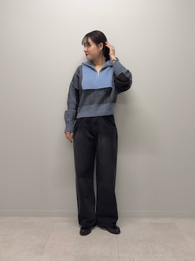 「アイテム（レインシューズ）」を使った、あおいさん（レディース・158cm）の秋コーディネート