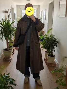 「アイテム（帽子、ブラウン系）」を使った、wearradlさん（レディース・163cm）の冬コーディネート