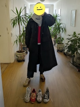 「アイテム（ネックウォーマー/スヌード）」を使った、wearradlさん（レディース・163cm）の冬コーディネート